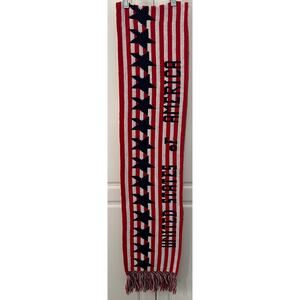 Vintage Knitmakers USA  United States of America Patriotic Knit Scarf